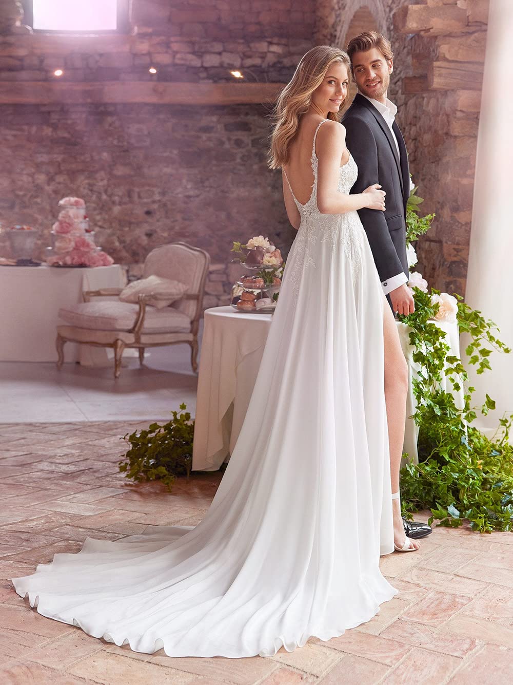 Clothfun Women's Lace Mermaid Beach Wedding Dress 2024 | Long Sleeve Bridal Gown for Bride | Perfect for Beach Weddings, Destination Ceremonies & Romantic Photos