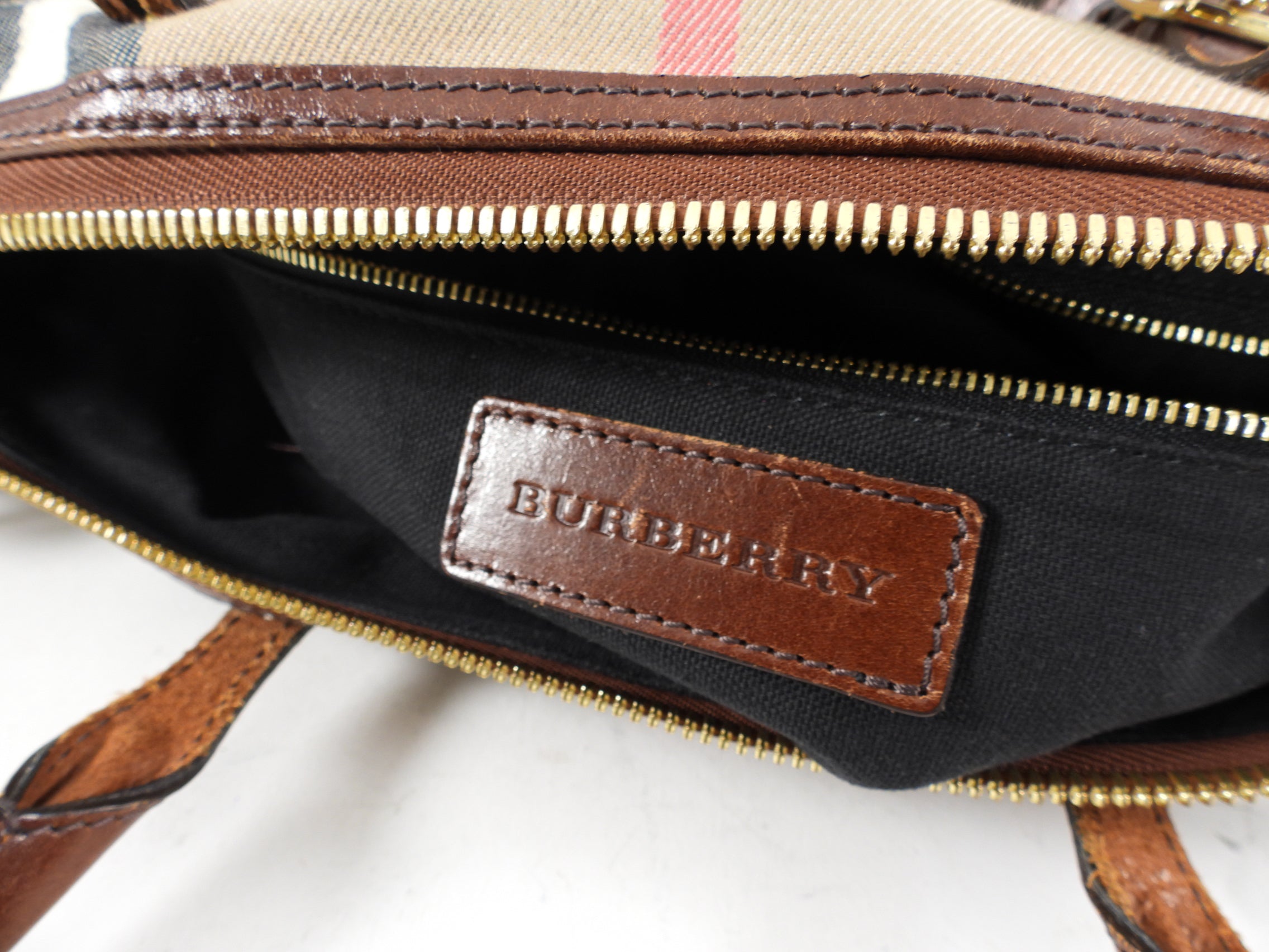 Burberry Check Fabric Tote Bag with Teddy Bear Charm - Stylish Designer Handbag for Women, Perfect for Work, Travel & Everyday Use