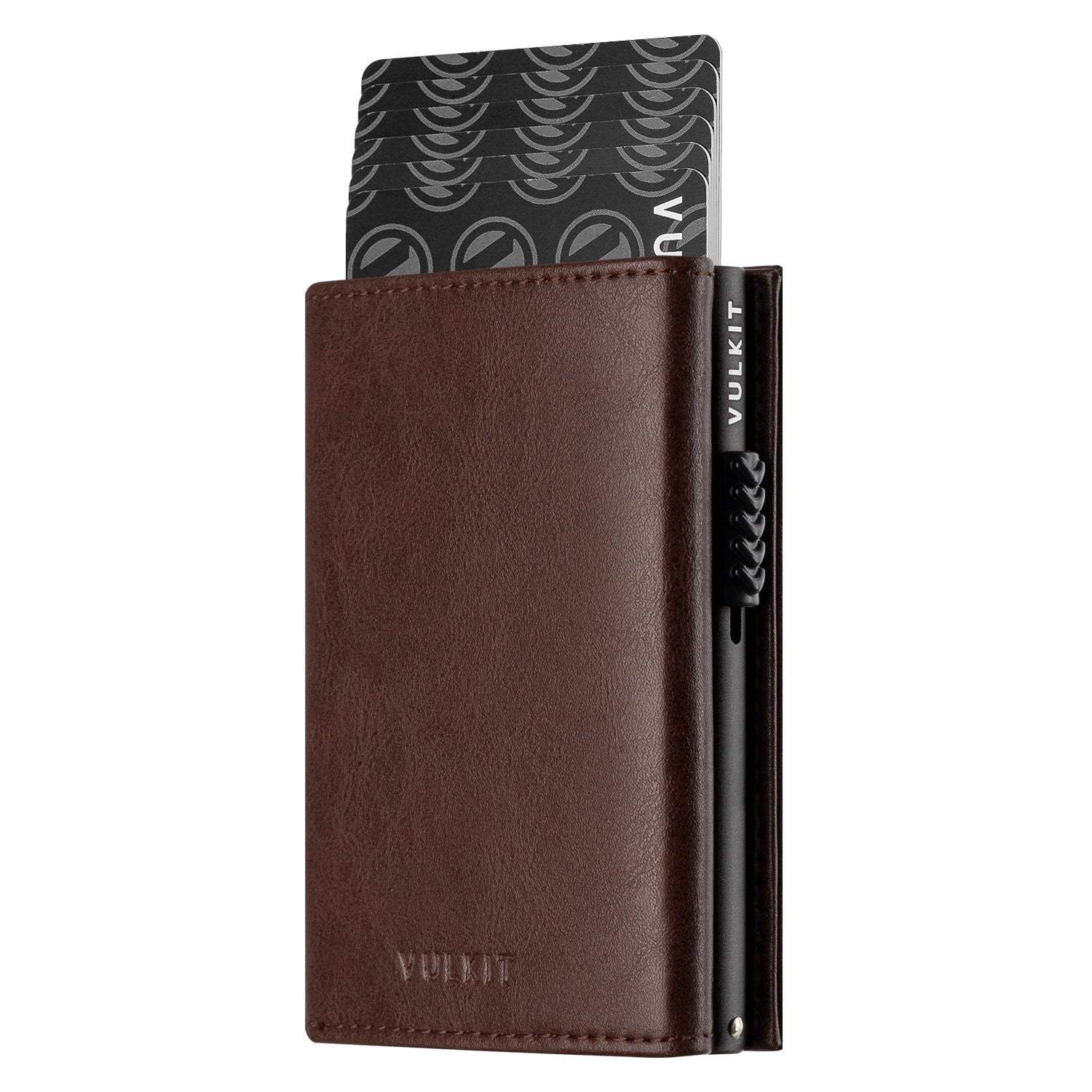VC302 Side Slider Tri-Fold Wallet with Magnetic Strip Closure & Back Zipper Pocket - Slim RFID Blocking Leather Wallet for Men - Perfect for Business, Travel & Everyday Use