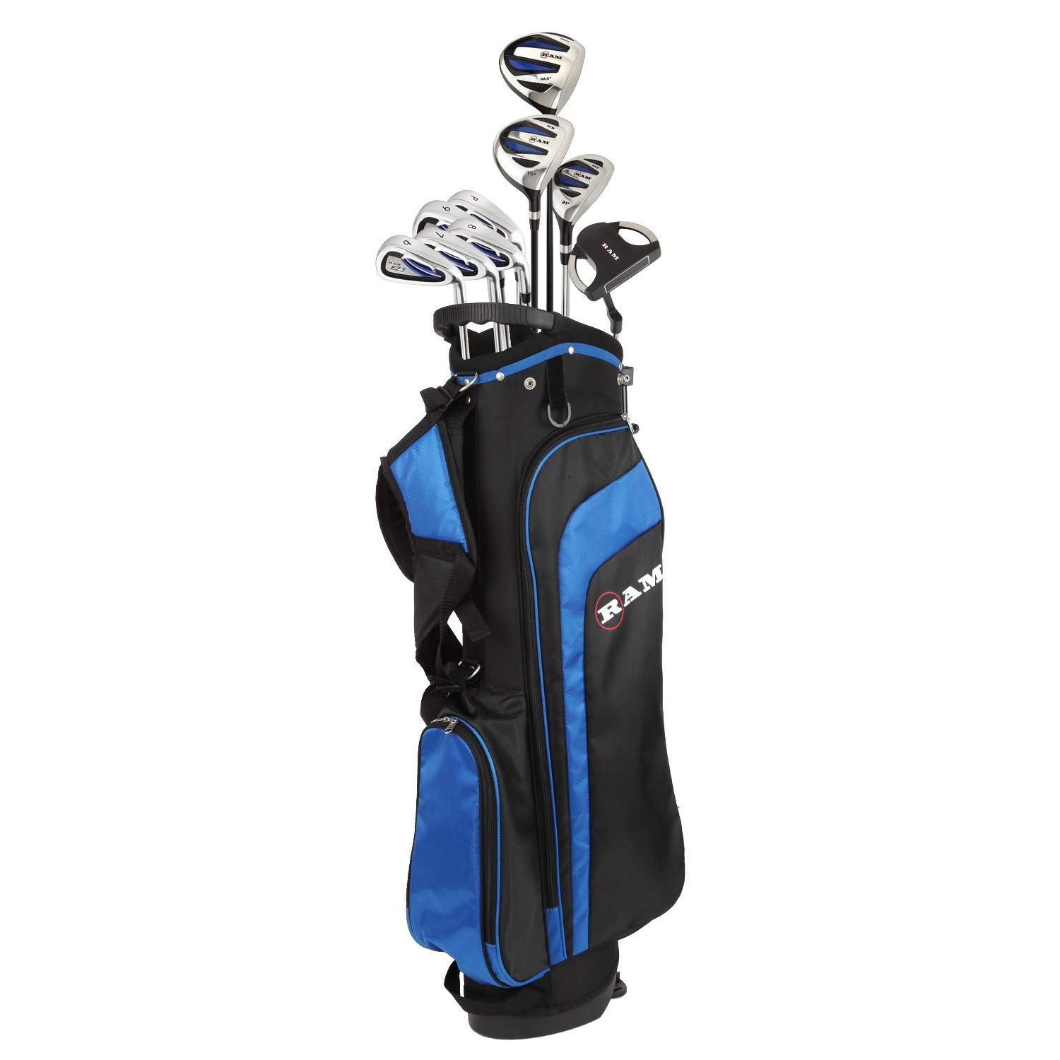 RAM Golf EZ3 Men's Complete Golf Clubs Set with Stand Bag - Graphite/Steel Shafts for Improved Swing and Accuracy on the Course