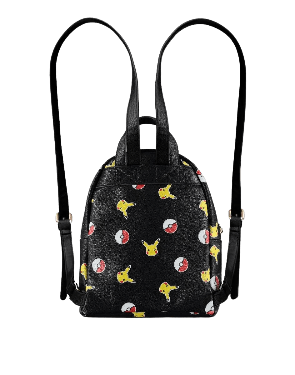 Difuzed Pokemon Pikachu Mini PU Backpack for Kids - Cute Electric Mouse Character School Bag, Travel & Cosplay Accessory - Perfect for School, Travel, Anime Conventions & Pokemon Fans