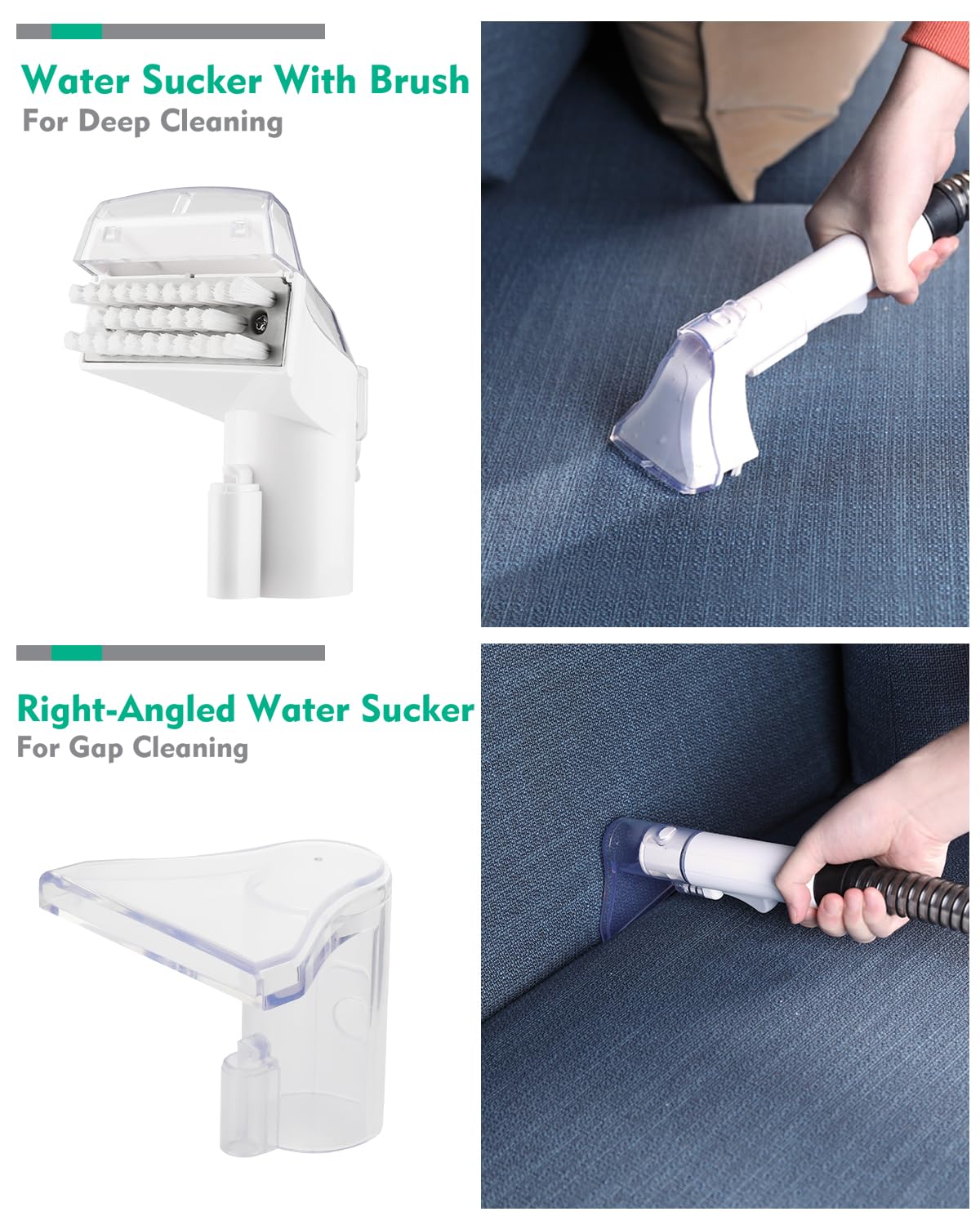 HAUSHOF Portable Carpet Spot Cleaner & Upholstery Cleaner Machine - Lightweight Handheld Deep Cleaner for Pet Stains, Sofa, Rug, Mattress, Car Seat & Curtain - White & Light Grey - Perfect for Home, Office and Car Interior Cleaning