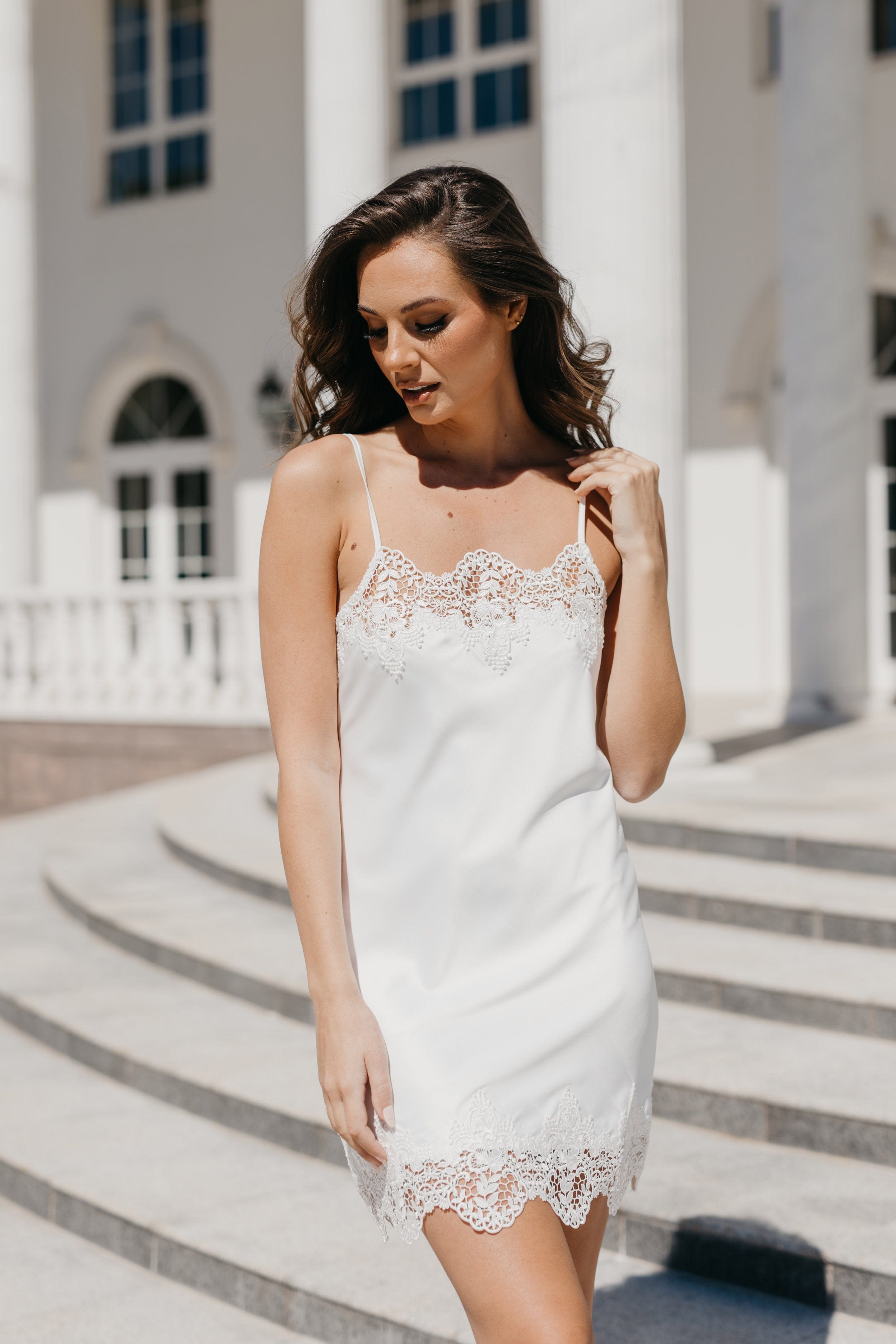 Hallie Lace Trim Bridal Slip - Elegant Wedding Undergarment for Brides, Perfect for Wedding Dresses & Special Occasions