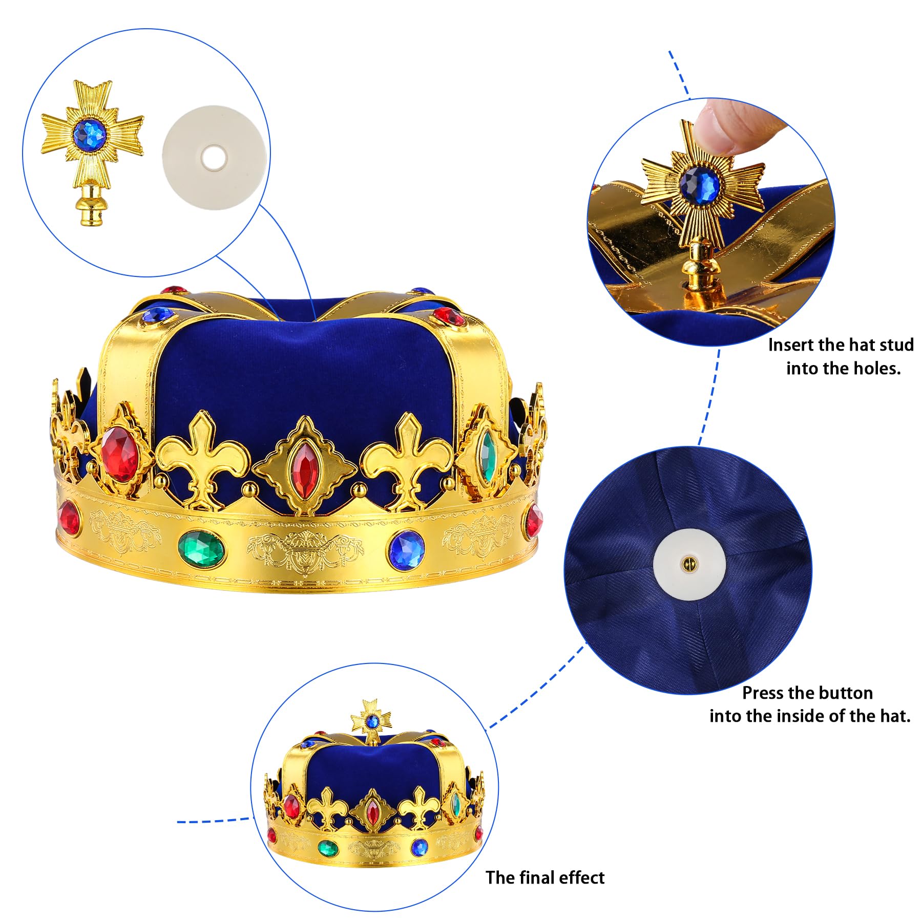 12th Birthday Crown & Sash Set for Boys - King Hat & Birthday Boy Accessories - Perfect for 12th Birthday Parties, Celebrations & Special Events