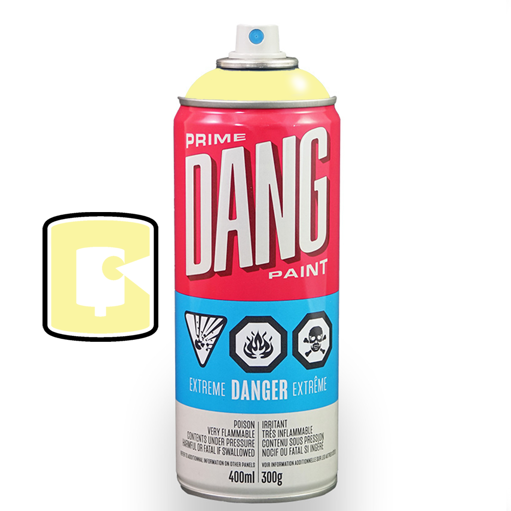 Premium Light Yellow 400ml DANG Prime Spray Paint - High Coverage, Fast Drying for DIY Projects, Home Decor & Automotive Touch-Ups