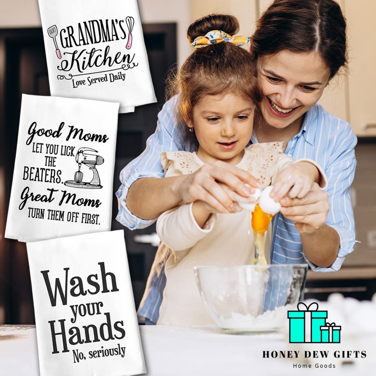 27x27in Cotton Flour Sack Towels - Honey Dew Gifts for Teachers & Kitchen Use