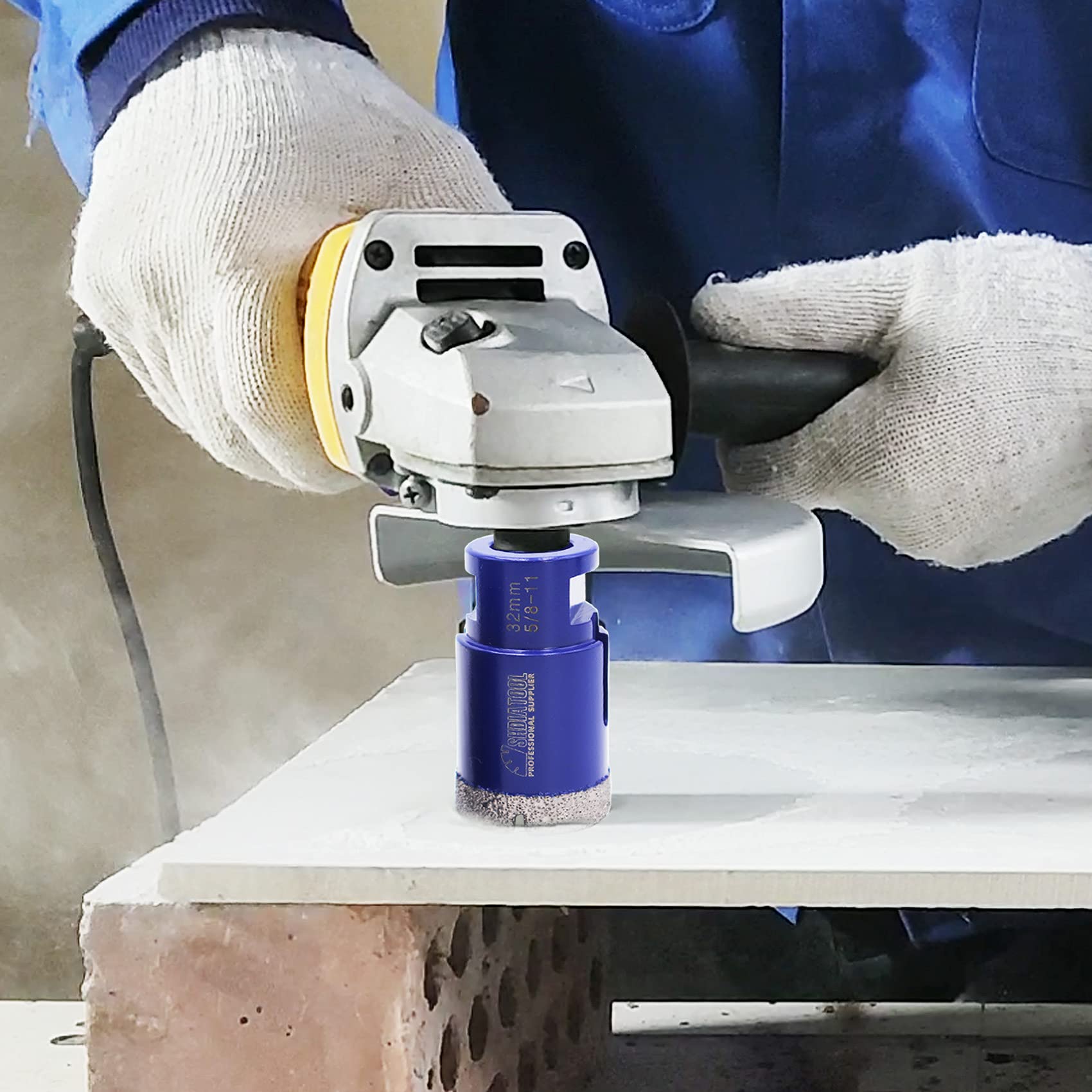 6 Inch Dry Diamond Hole Saw for Porcelain, Ceramic Tile, Marble & Brick - Vacuum Brazed Core Drill Bit (150mm) - Perfect for Bathroom Renovation, Kitchen Backsplash & Masonry Work