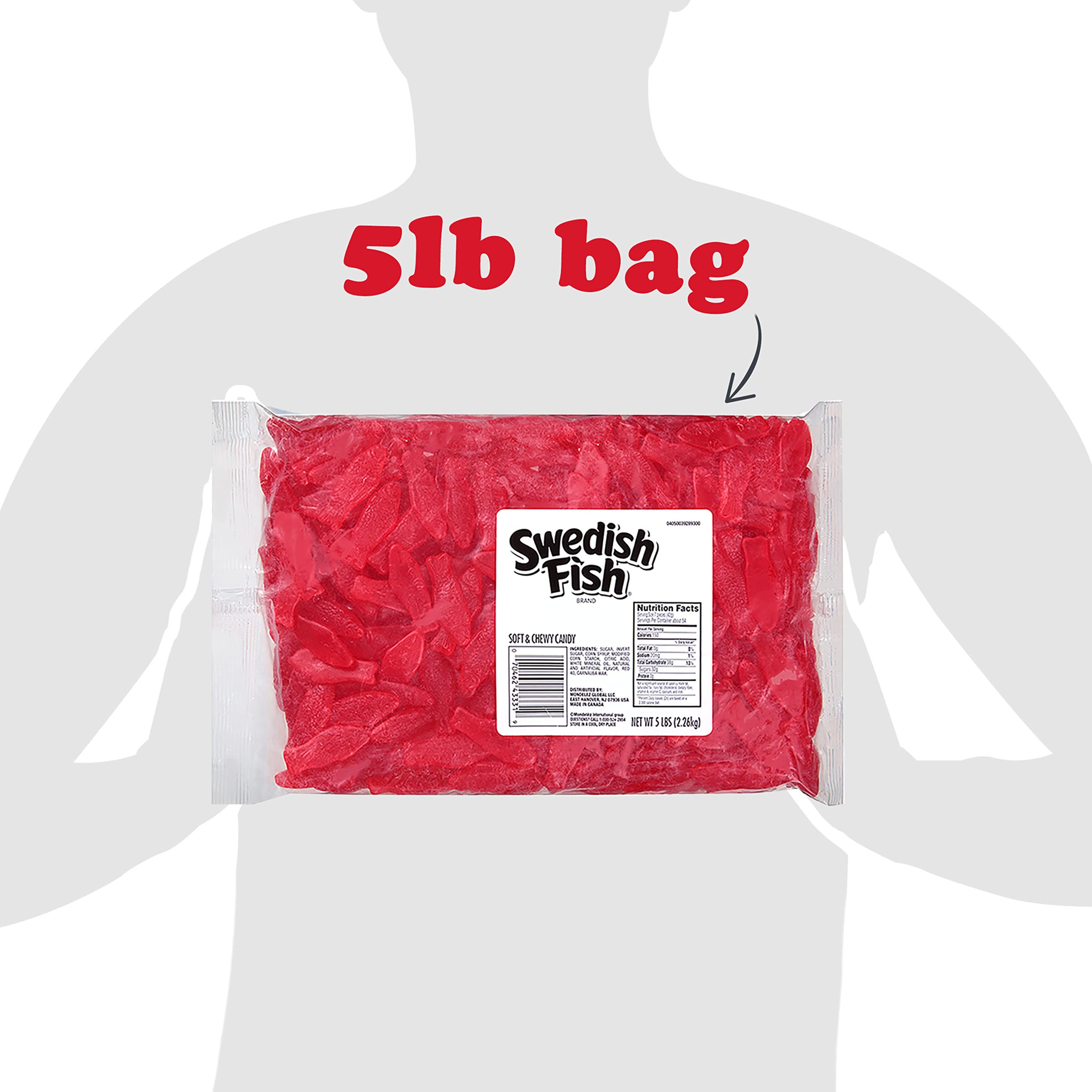 SWEDISH FISH Soft & Chewy Candy - Bulk 5 lb Bag - Perfect for Parties, Movie Nights & Office Snacks