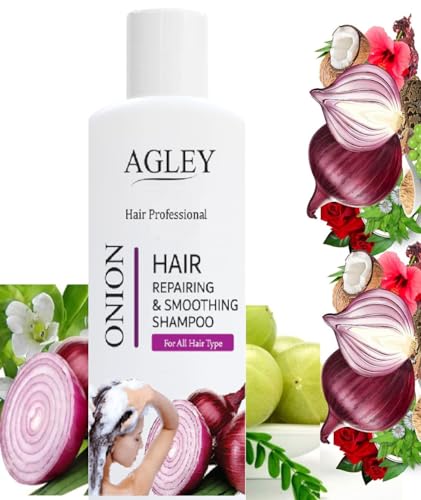 AGLEY Anti Hair Loss Shampoo for Men & Women - Volumizing Shampoo for All Hair Types, Black Hair Care (200ml) | Daily Use for Thicker, Healthier Hair at Home & Salon