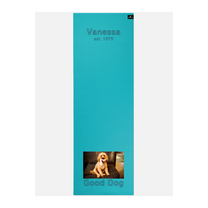 Custom Personalized Yoga Mat 6mm Thick - Non-Slip Eco-Friendly Turquoise Design for Home & Studio Yoga Practice
