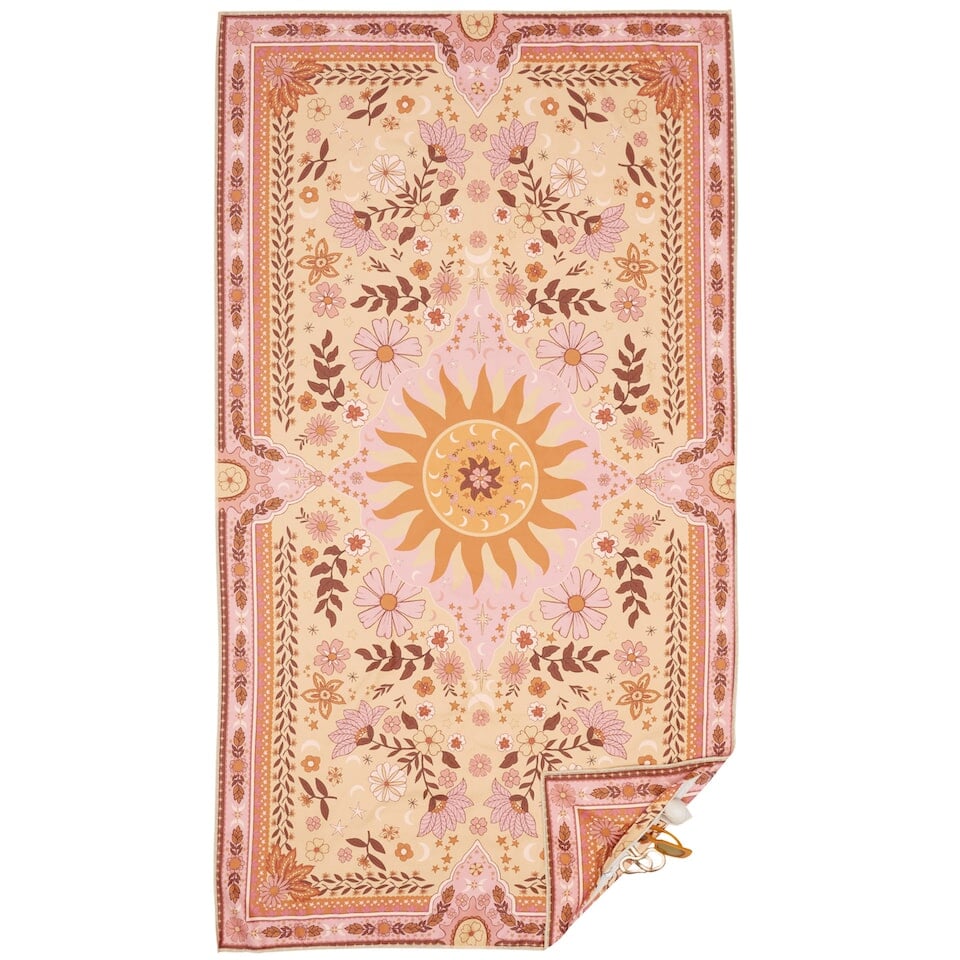 Boho Sun Sand-Free Beach Towel - Quick Dry, Lightweight & Large - Perfect for Pool, Picnic, Travel & Outdoor Activities