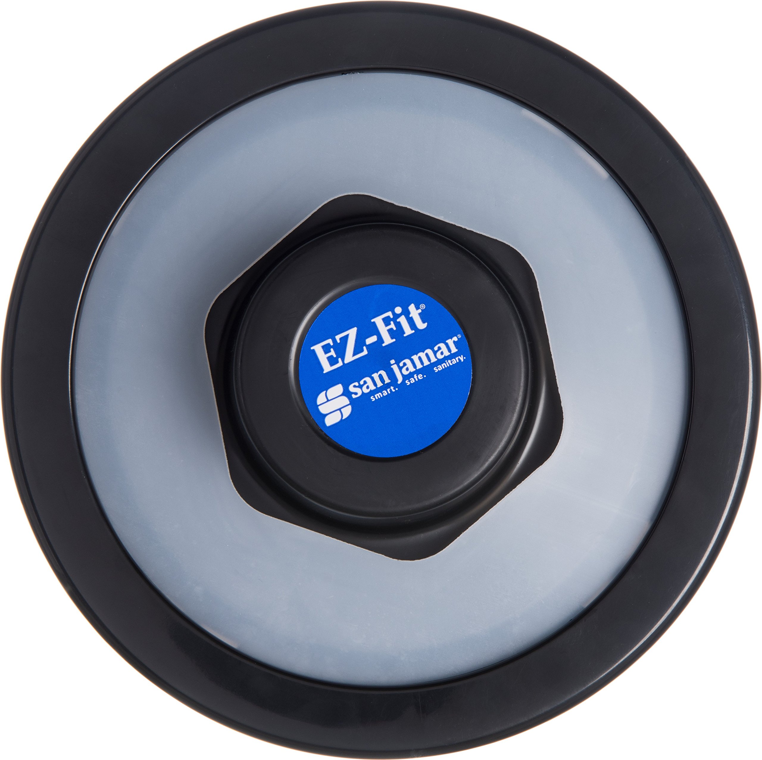 San Jamar One-Size-Fits-All Ez-Fit In-Counter Cup Dispenser - Holds 8-46 Oz Cups with Interchangeable Gaskets - Durable Plastic for Restaurants, Cafeterias & Fast Food - 18 Inch Black - Perfect for Drink Stations, Self-Service Counters & High-Traffic Dining Areas