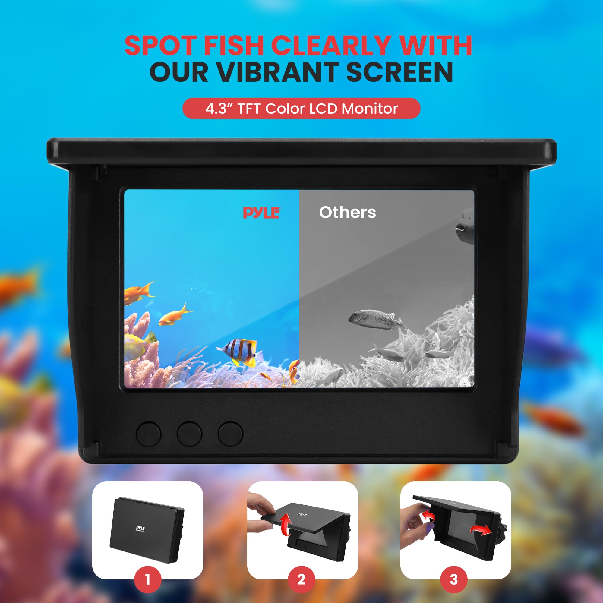 Pyle Underwater Fishing Camera with 4.3
