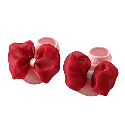 Soft Non-Slip Baby Socks for Toddlers - Cute Bowknot Princess Socks for Girls - Perfect for Indoor Play, Crawling & First Steps