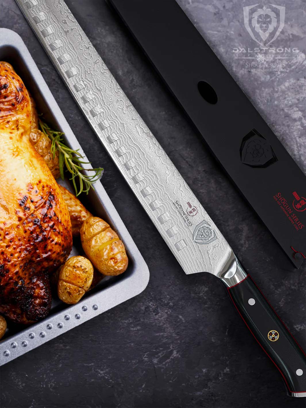 Dalstrong Shogun Series ELITE 14-inch Extra Long Slicing & Carving Knife - Professional Chef's Knife for Meat, Roasts & BBQ - Perfect for Home Kitchens & Commercial Use