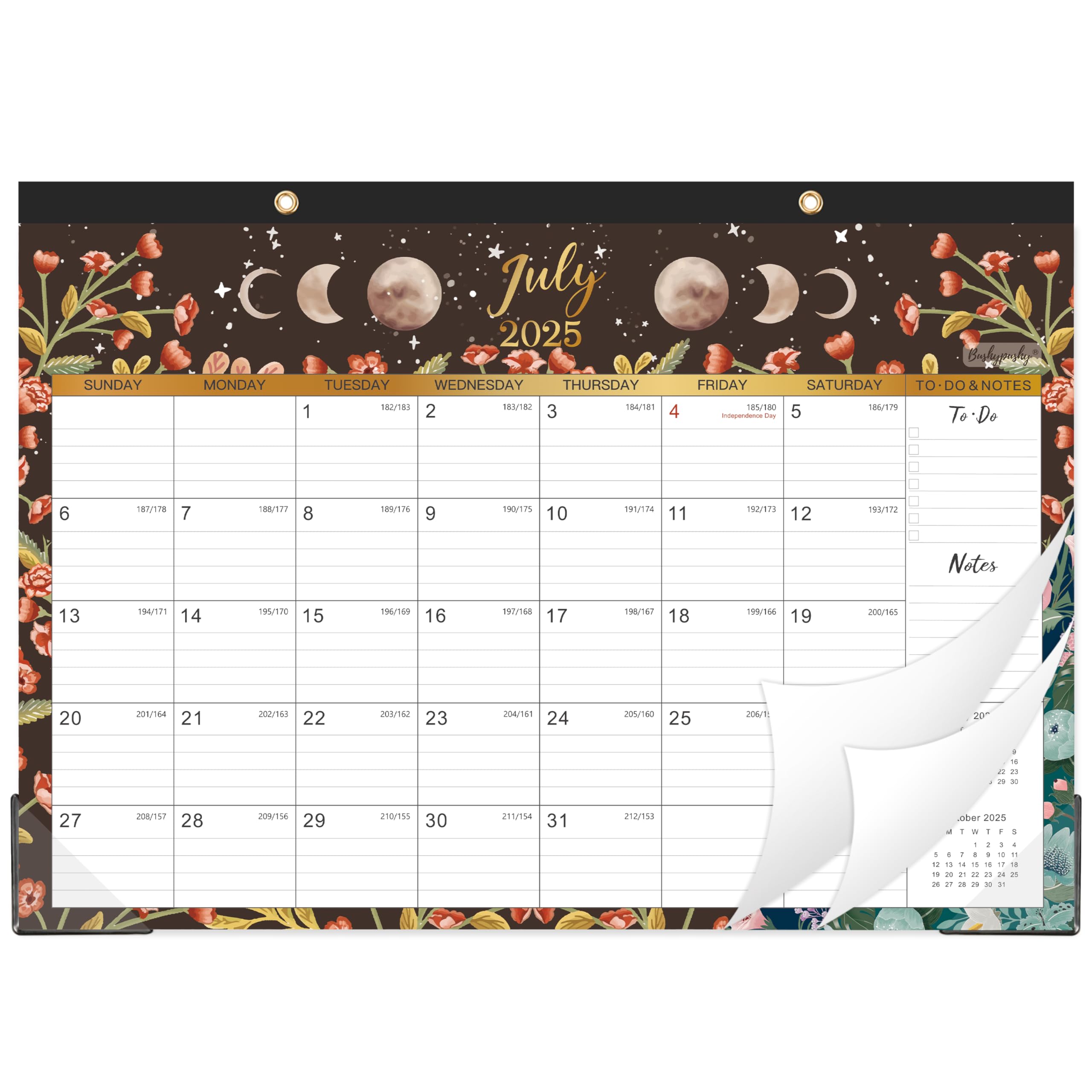 2025-2026 Monthly Desk and Wall Calendar Planner | 18 Months from July 2025 to December 2026 | 16.8