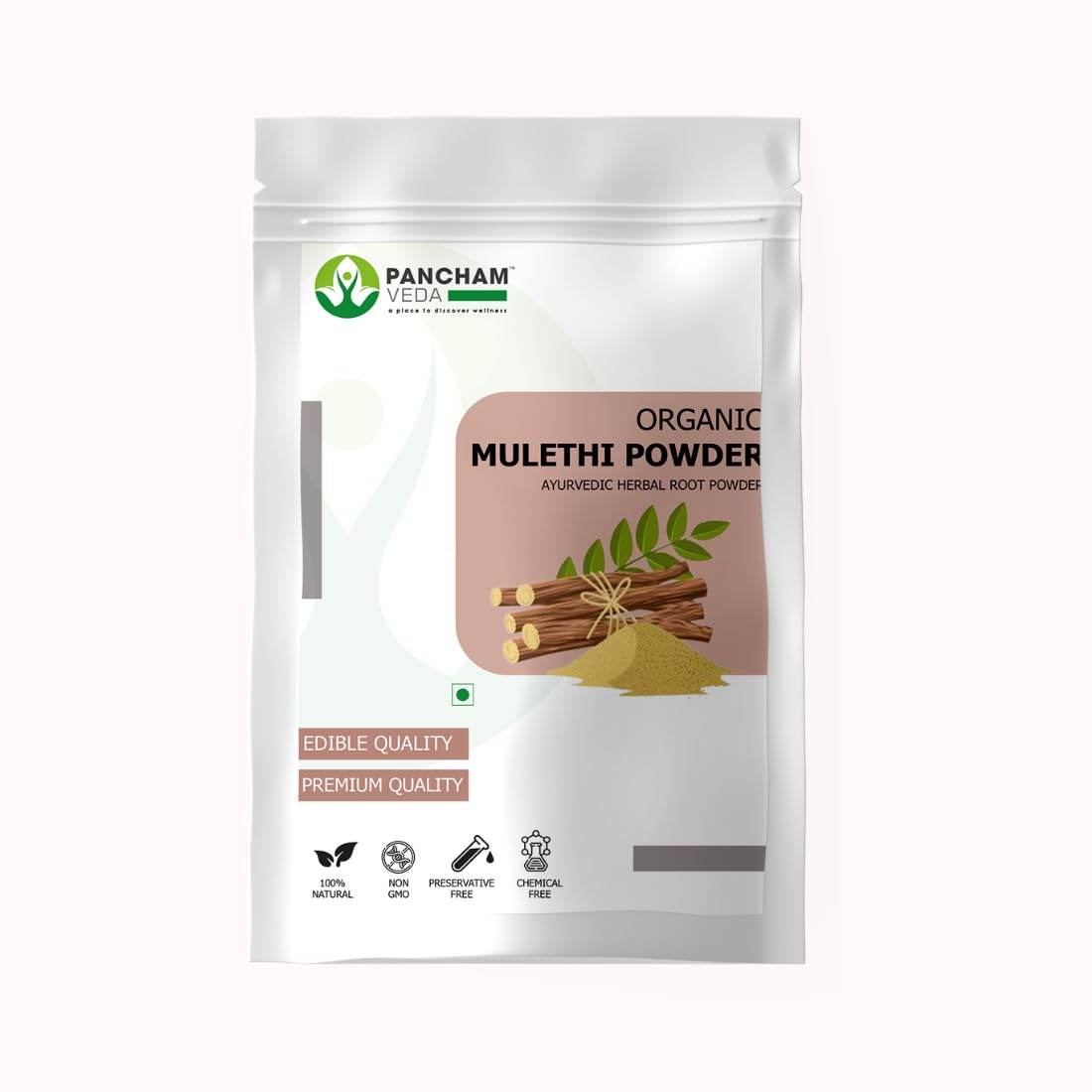 PANCHAMVEDA Natural Pure Mulethi Powder (Licorice Root) - 200g for Skin Care, Face Glow & Hair Growth | Herbal Remedy for Acne, Dandruff & Skin Brightening | DIY Beauty Treatments & Ayurvedic Wellness