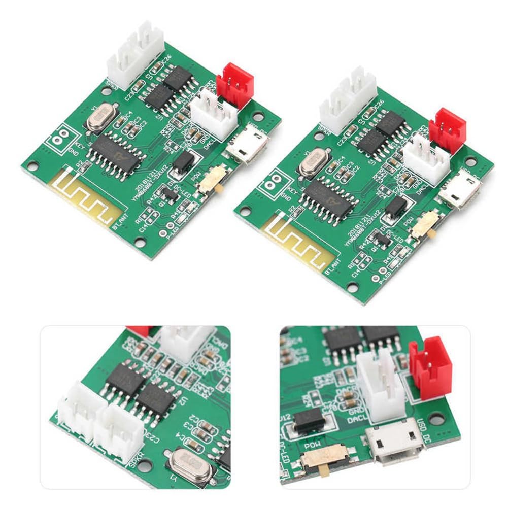 Xptieeck 1 Pair Stereo Power Amplifier Board Module - 5W Dual Channel Audio Amp for 3.7-5V Speakers - Perfect for DIY Audio Projects, Portable Speakers & Home Theater Systems