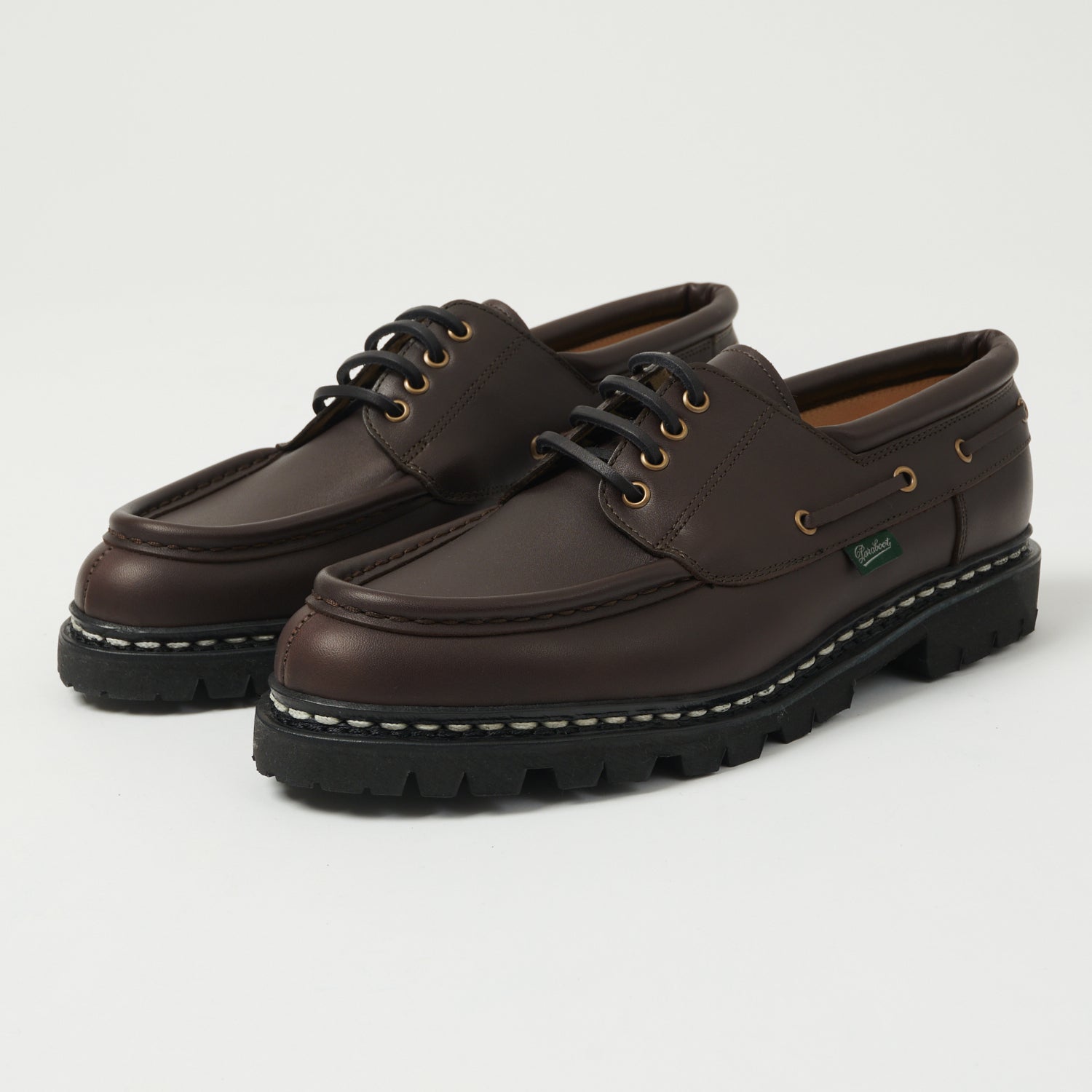 Paraboot Chimey Derby Shoes for Men - Classic Ebony Leather Casual & Dress Footwear - Perfect for Office, Business, and Formal Occasions