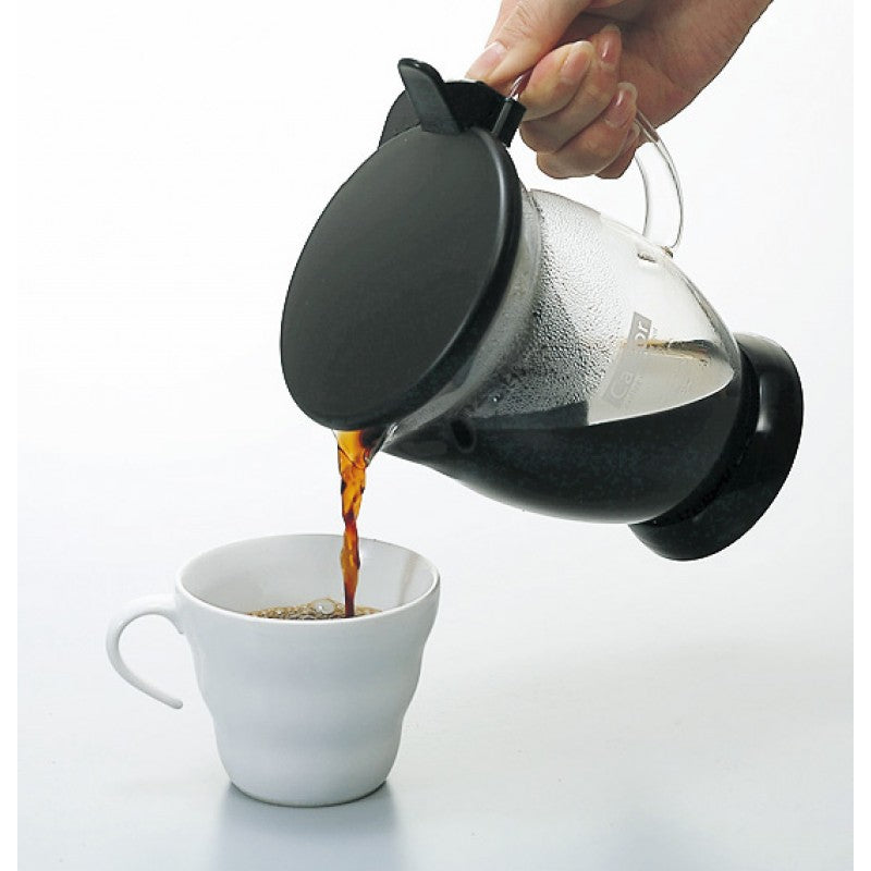 Hario V60 Ceramic Coffee Dripper - 2 Cup Pour Over Coffee Maker, Black - Perfect for Home Brewing & Specialty Coffee Lovers