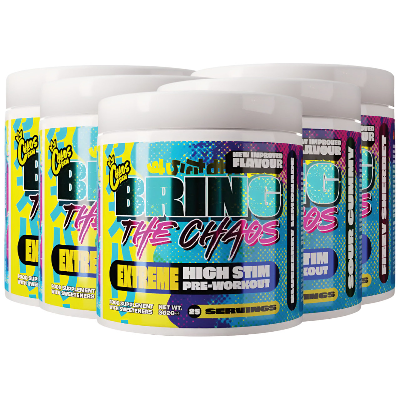 Chaos Crew Bring the Chaos V2 Pre Workout Powder - 325g for Extreme Energy, Focus & Endurance | Gym, Bodybuilding & Athletic Performance Supplement