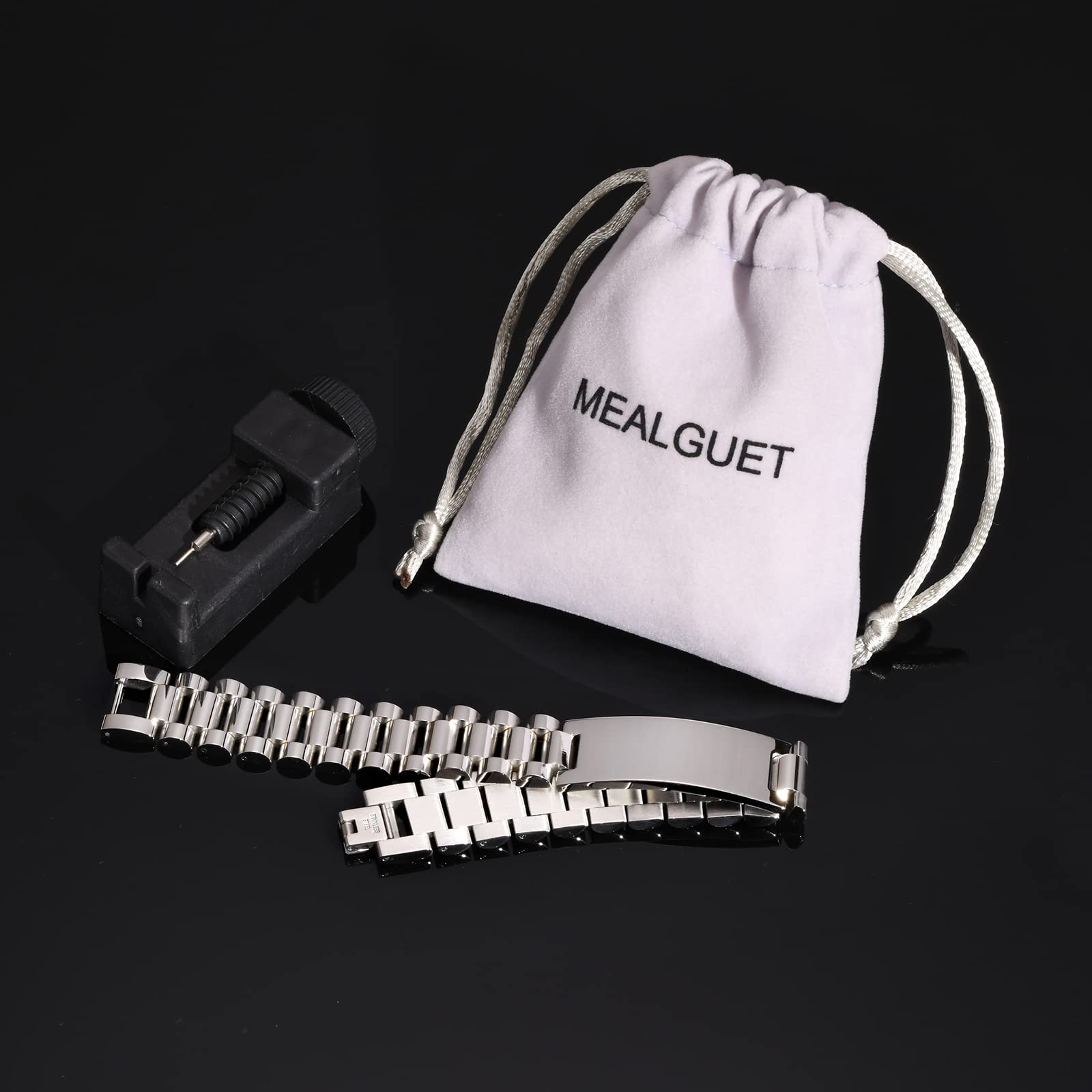 MEALGUET Inspirational Stainless Steel Bracelet for Son - Customizable Courage Link Wristband, Perfect Birthday & Graduation Gift from Mom & Dad, Ideal for Daily Wear & Special Occasions
