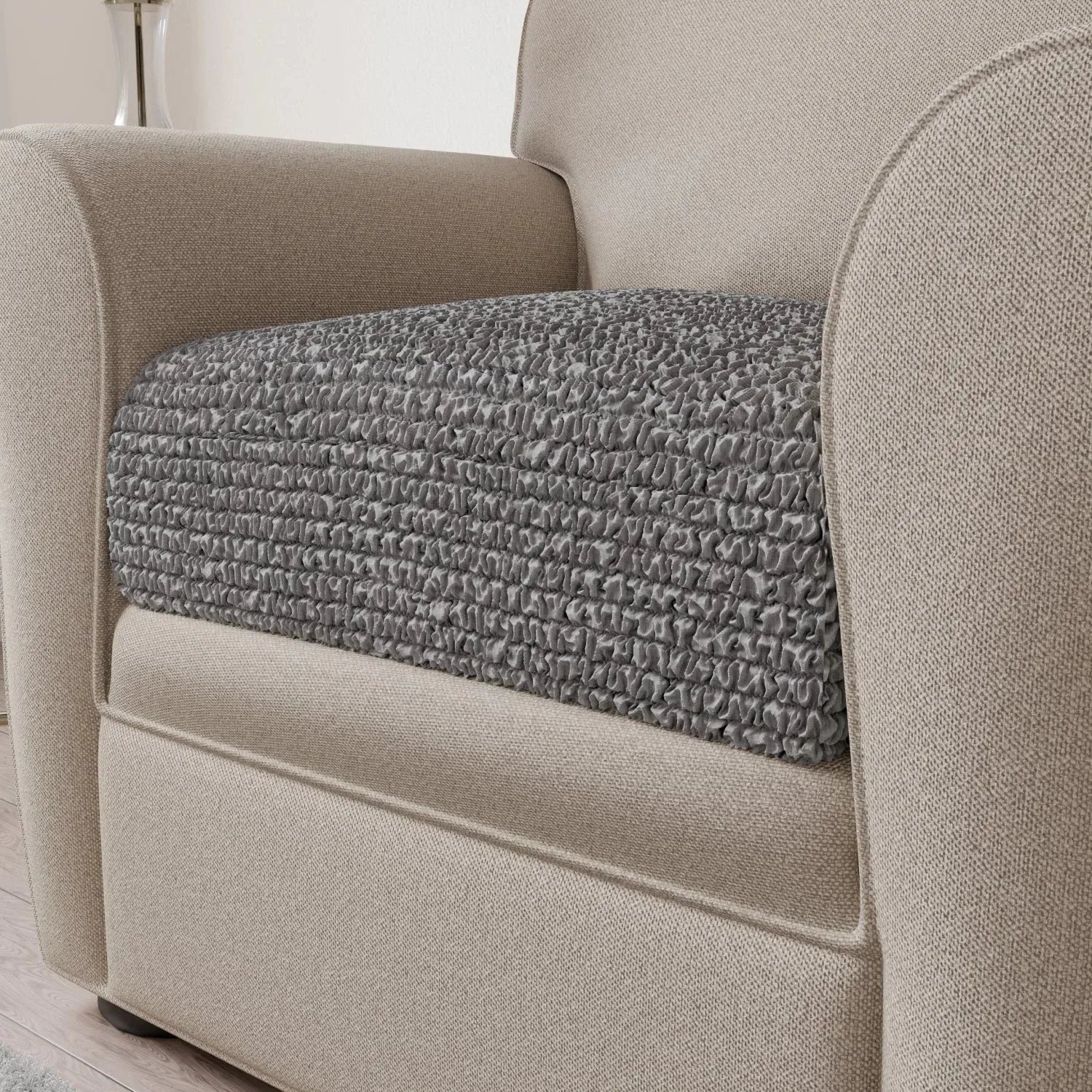 Premium Microfiber Seat Cushion Cover - Soft & Durable Sofa Chair Protector - Perfect for Living Room, Office, or Car Use