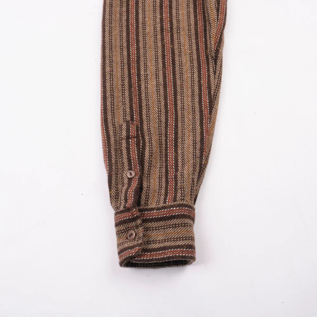 Freenote Bodie Brown Stripe Shirt - Casual Button Down Shirt for Men | Perfect for Office, Date Night & Outdoor Adventures