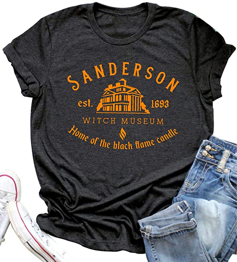 Sanderson Sisters Halloween T-Shirt for Women | Hocus Pocus Bed & Breakfast Funny Tee | Fall Casual Shirt | Perfect for Halloween Parties & Movie Nights
