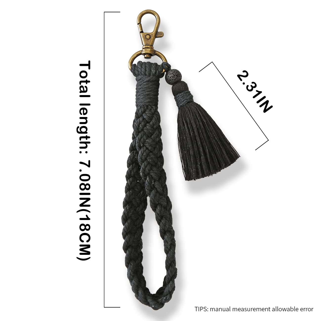 XGALBLA Soft Macrame Keychain - Boho Handmade Wristlet Bracelet & Keychain Holder for Women - Country Style Wrist Lanyard - Perfect for Keys, ID Badges, and Everyday Boho Accessories