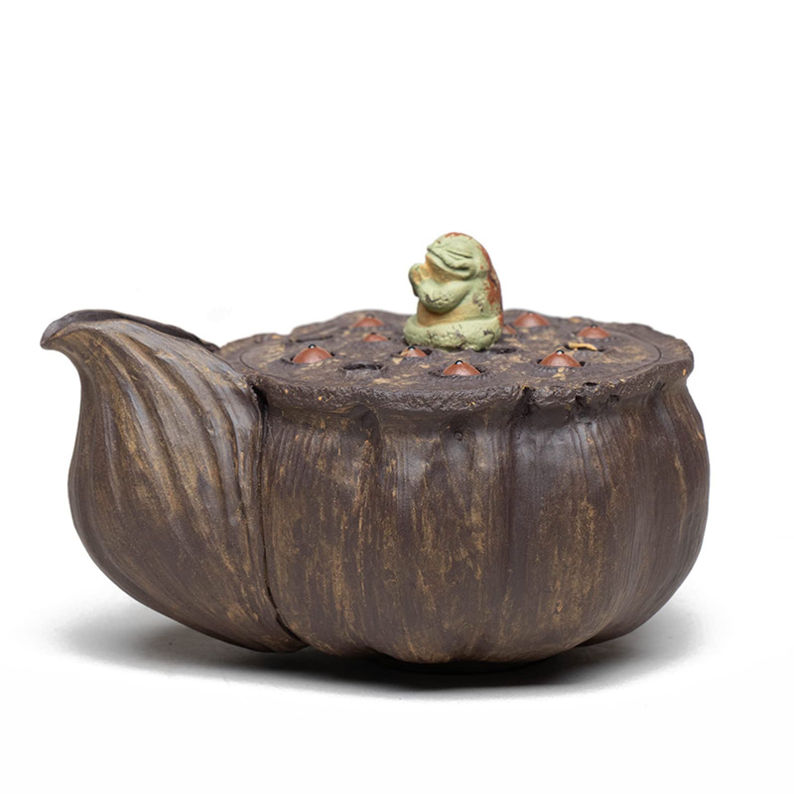 PRSN Purple Sand Tea Pet Dispenser - Ceramic Tea Cup Set for Men, Traditional Chinese Hequ Style Tea Accessories | Perfect for Home, Office & Tea Ceremonies