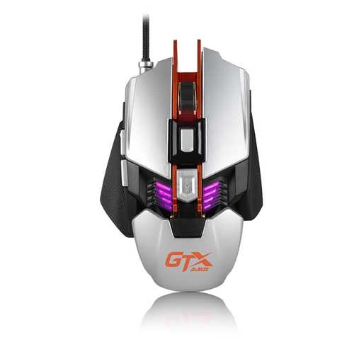 AJazz GTX 4000DPI USB Wired RGB Backlit Ergonomic Optical Gaming Mouse with Adjustable Wrist Pad - Perfect for PC Gaming, Office Work & Long Computer Sessions