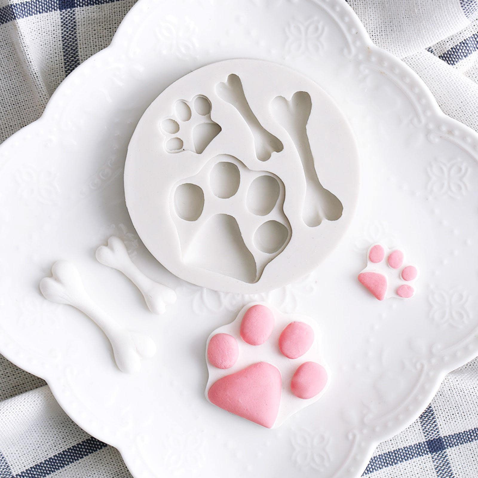 Premium DIY Cat Paw & Bone Chocolate Molds - Fondant Molds for Cake Decorating, Cupcakes, Candy & Resin Crafts | Perfect for Baking, Dessert Making & DIY Kitchen Projects