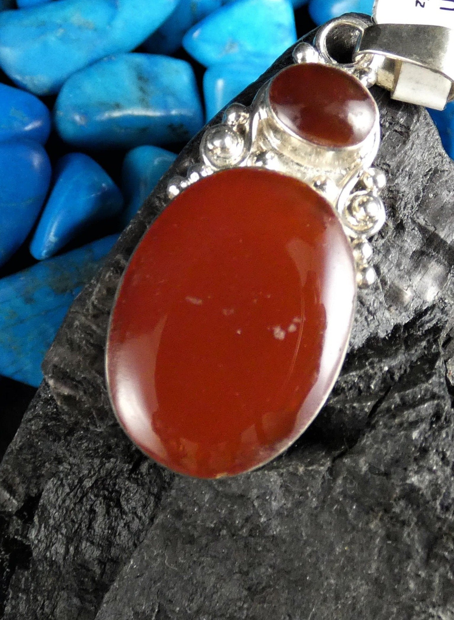 Natural Carnelian Gemstone Sterling Silver Pendant Necklace - Healing Crystal Jewelry for Women, Spiritual Protection & Positive Energy - Perfect for Meditation, Yoga & Everyday Wear
