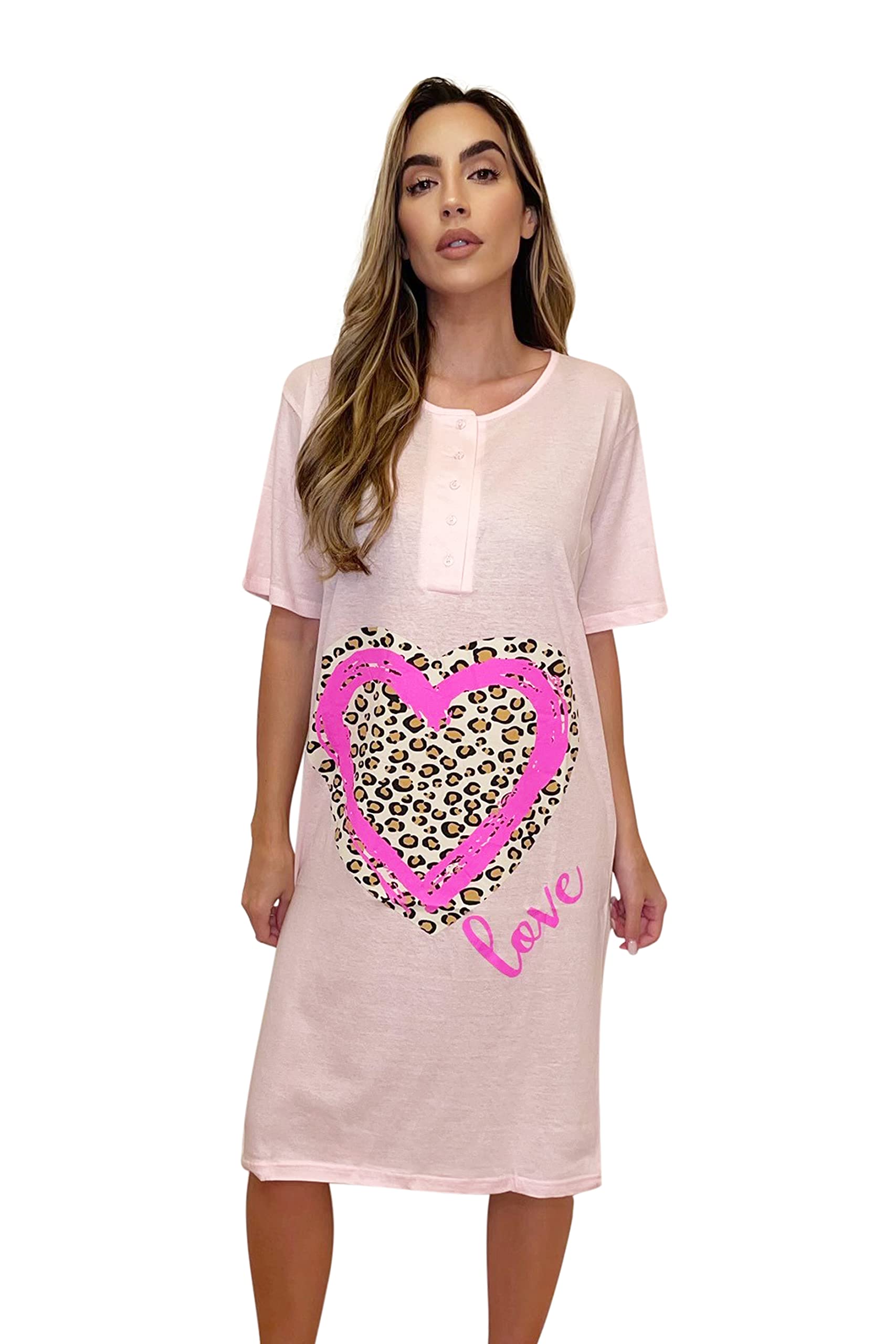 Just Love Women's Short Sleeve Nightgown - Soft Sleep Dress for Comfortable Nights | Perfect for Summer, Lounge Wear & Maternity