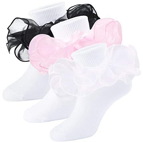 Black,white,pink-3 Pairs