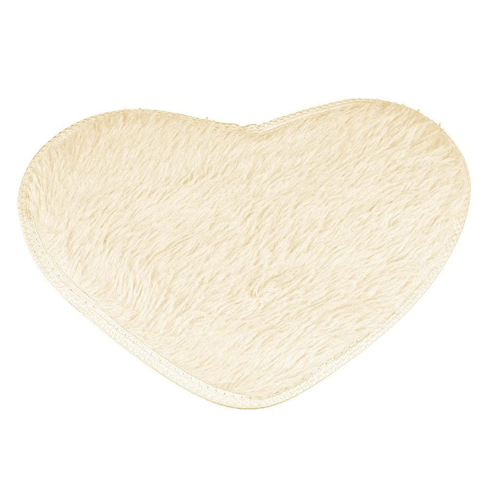 Non-Slip Plush Bathroom Rug 40x28cm - Super Soft Absorbent Kitchen & Bath Mat for Home Decor (Beige) - Perfect for Bathroom, Shower, Vanity & Laundry Room