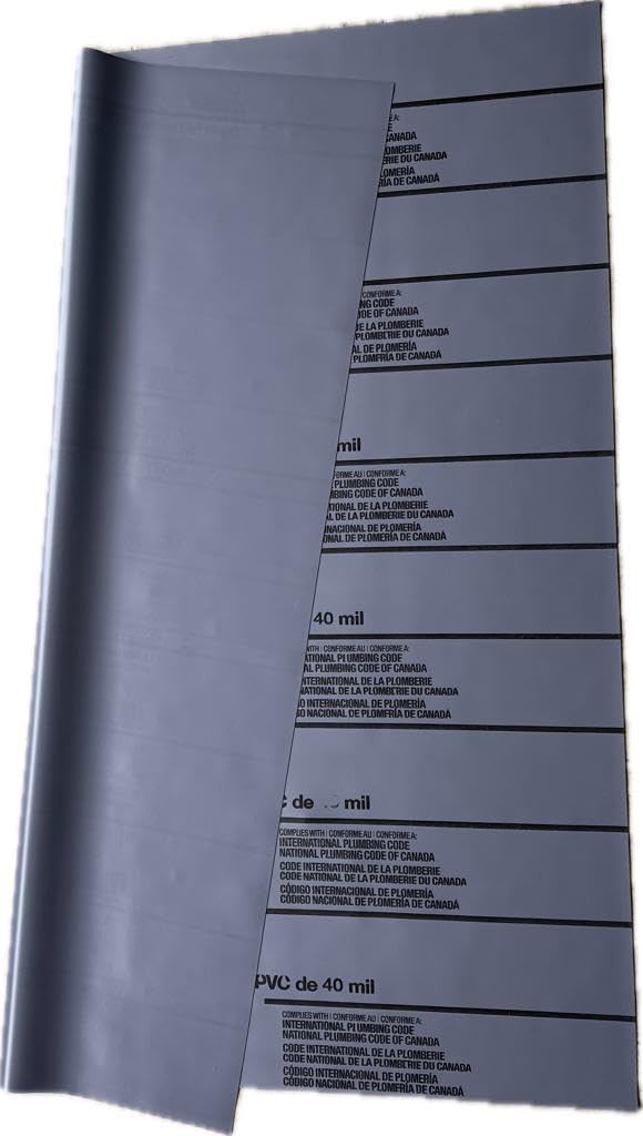 5x8 Shower Pan Liner Kit - Waterproof & Durable Bathroom Floor Protection for Showers, Baths & Wet Areas - Easy Installation & Mold Resistant