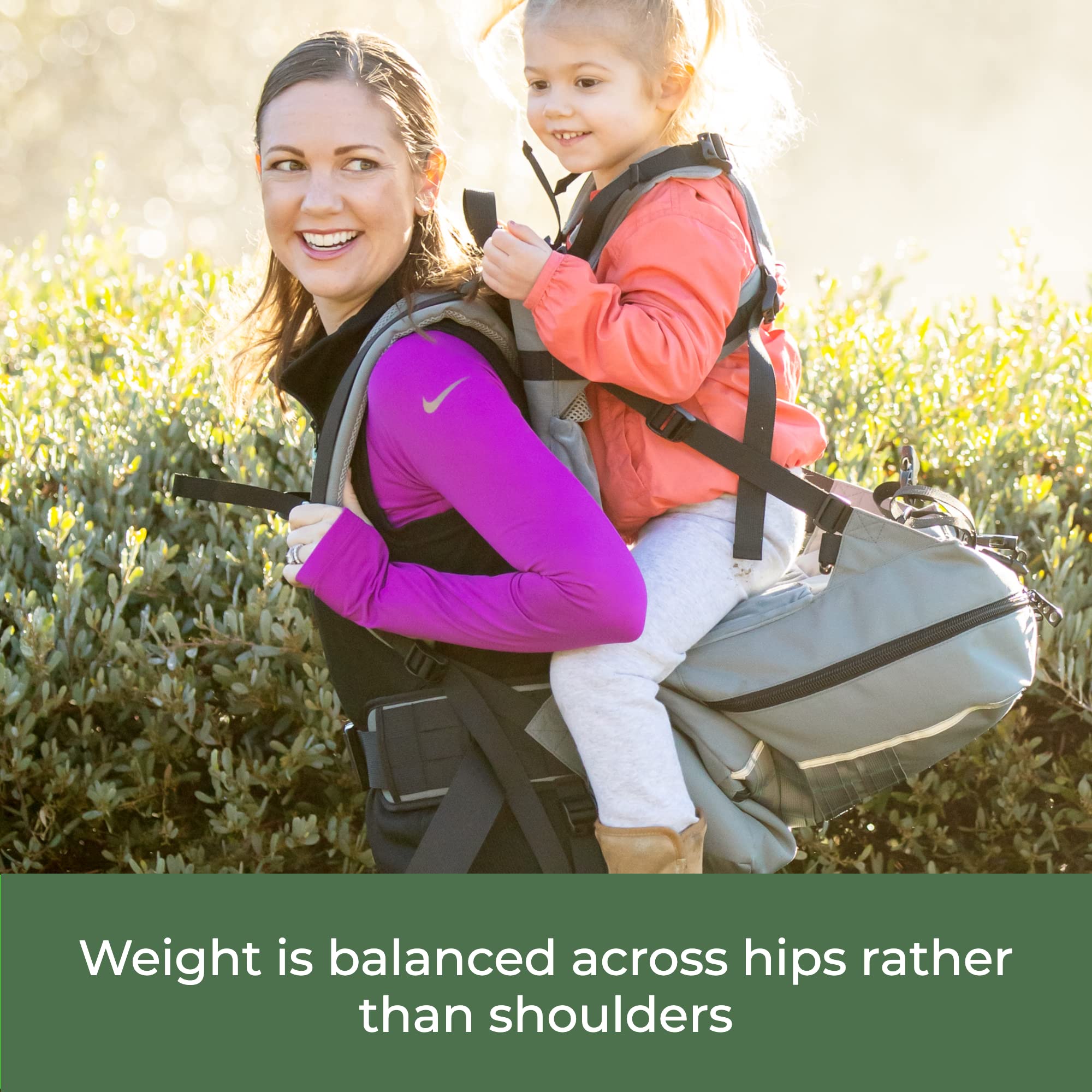 Up-Eaze Convertible Child Carrier Backpack - Adjustable Baby & Toddler Carrier for Hiking, Travel & Outdoor Adventures (Ages 2+)