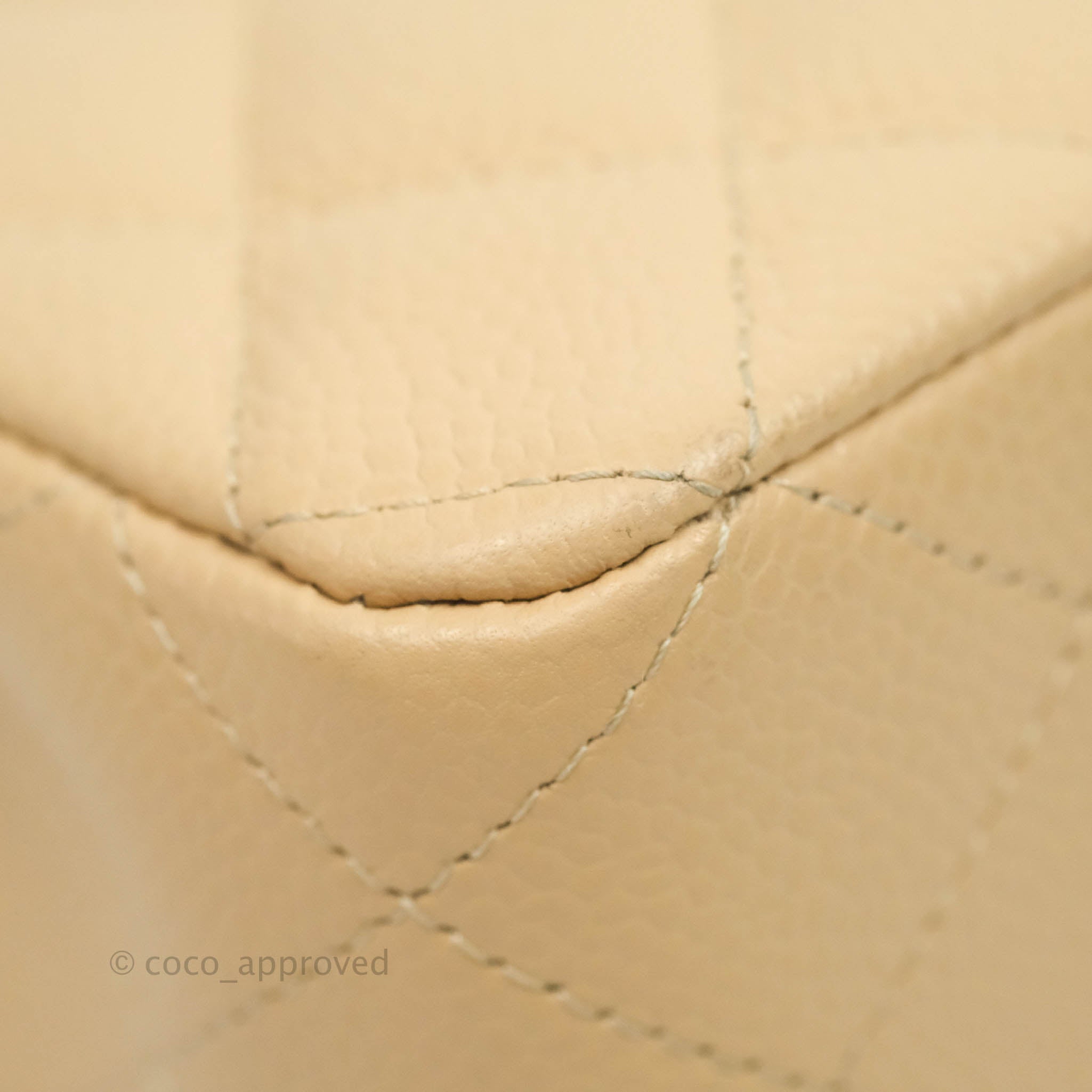 Chanel Classic Medium Double Flap Bag in Beige Caviar Leather with Gold Hardware - Luxury Designer Handbag for Women, Perfect for Work, Evening Events & Special Occasions