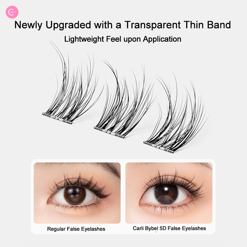 CARLI BYBEL 5D Baby Curl Self-Adhesive False Eyelashes - Natural Wispy Lashes for Everyday Wear & Special Occasions