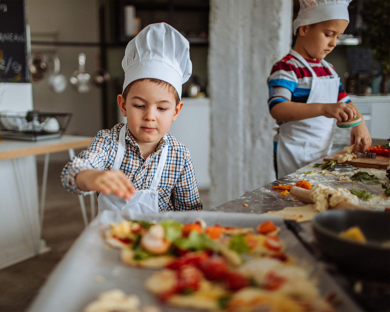 ESHATO Kids Chef Hat - Poly-Cotton Cooking Cap for Children | Perfect for Baking, Cooking Classes & Pretend Play Kitchen