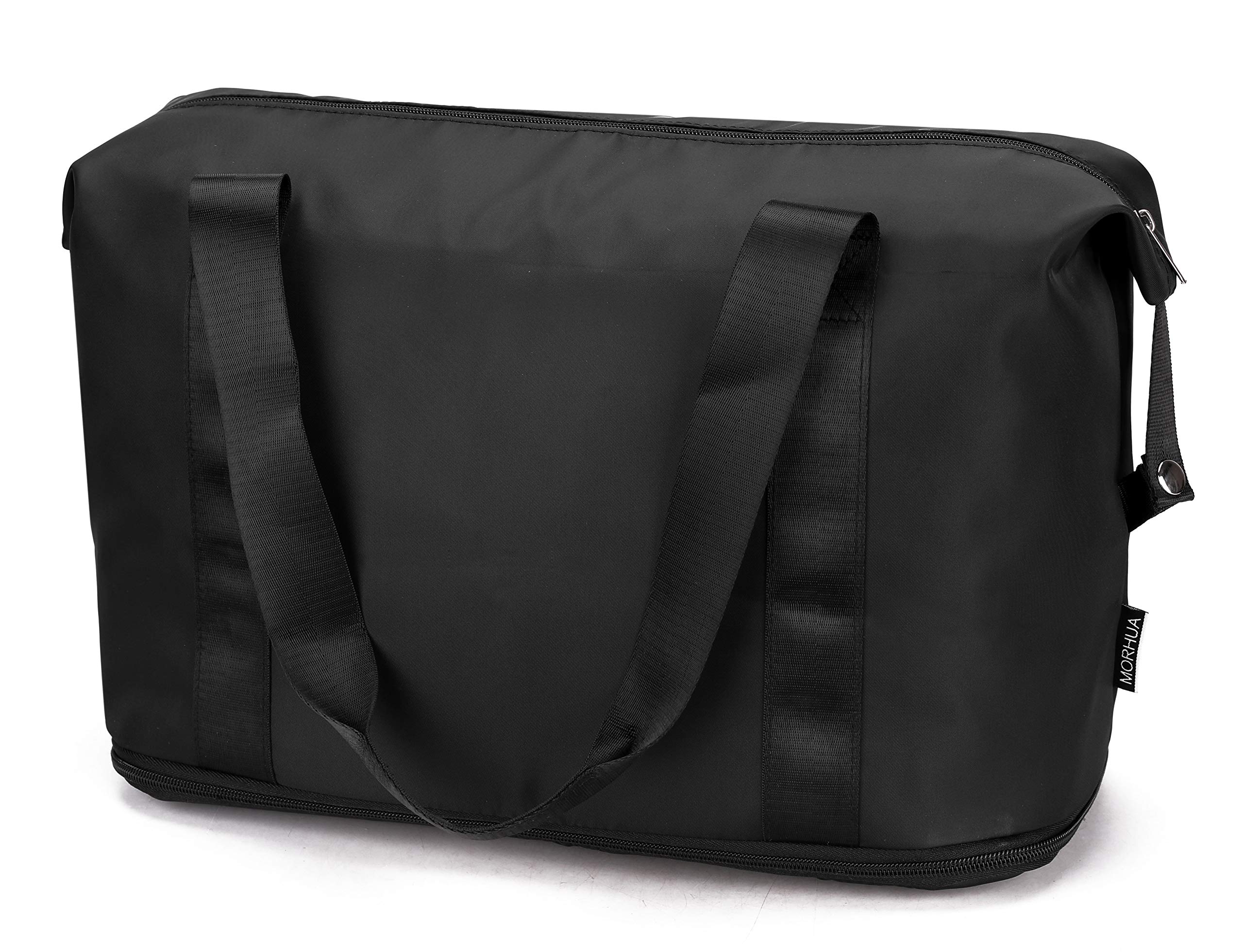 Waterproof Travel Duffel Bag for Women - Lightweight Gym Bag, Beach Tote & Weekend Carry On with Multiple Pockets (Black) - Perfect for Workouts, Travel, Beach Trips & Overnight Getaways