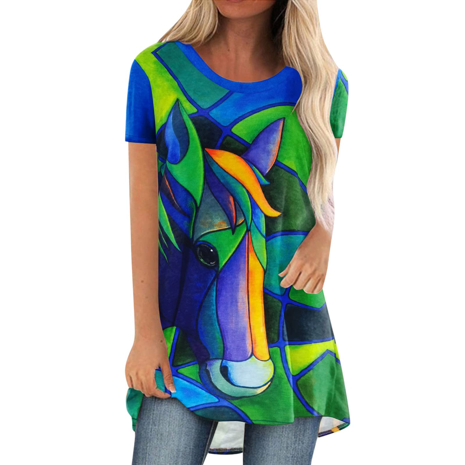 Women's Short Sleeve V-Neck Flowy Casual Tee Shirts - Summer Workout Tank Tops for Women | Perfect for Yoga, Gym, Running & Everyday Wear