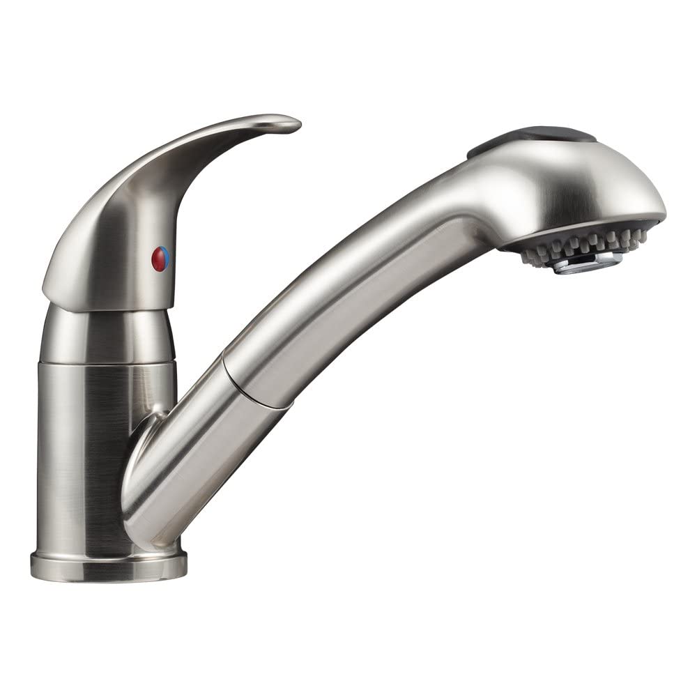 Durable RV Pull-Out Kitchen Faucet - Brushed Nickel for Sinks & RVs