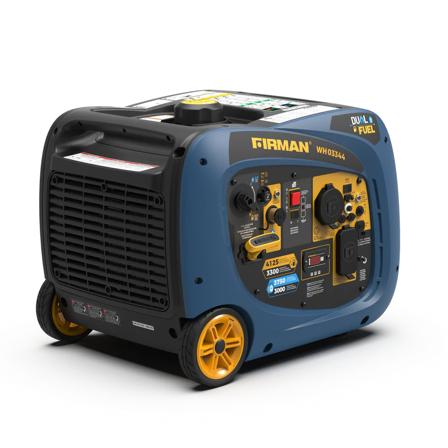 Firman WH03344 3300W/4125W Dual Fuel Inverter Generator with 30 Amp Electric Start - Portable Power for Camping, RV, Home Backup & Outdoor Events
