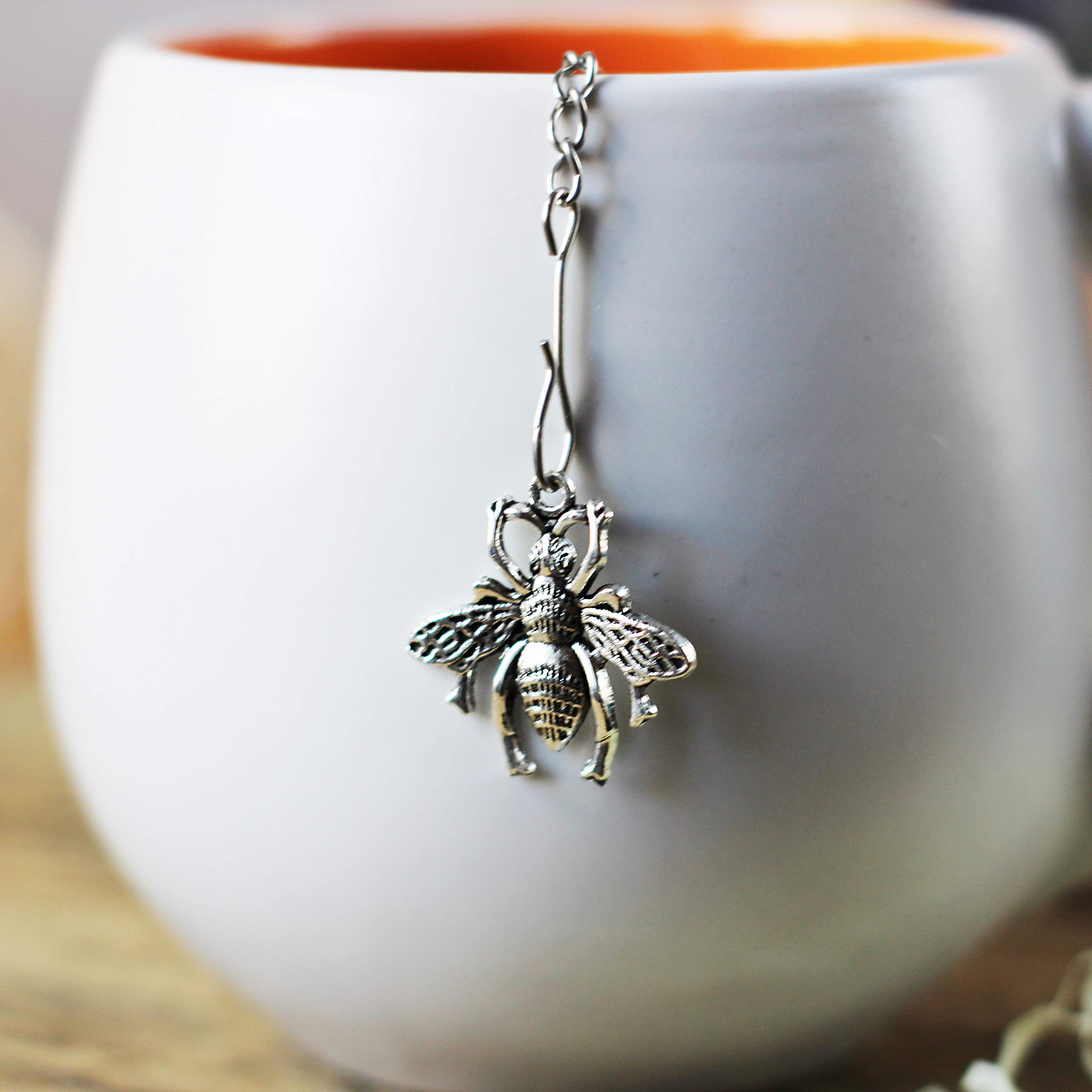 Premium Honey Bee Tea Strainer for Loose Leaf Tea - Charming Bee Pendant Tea Infuser & Steeper - Perfect for Home, Office & Gift Giving