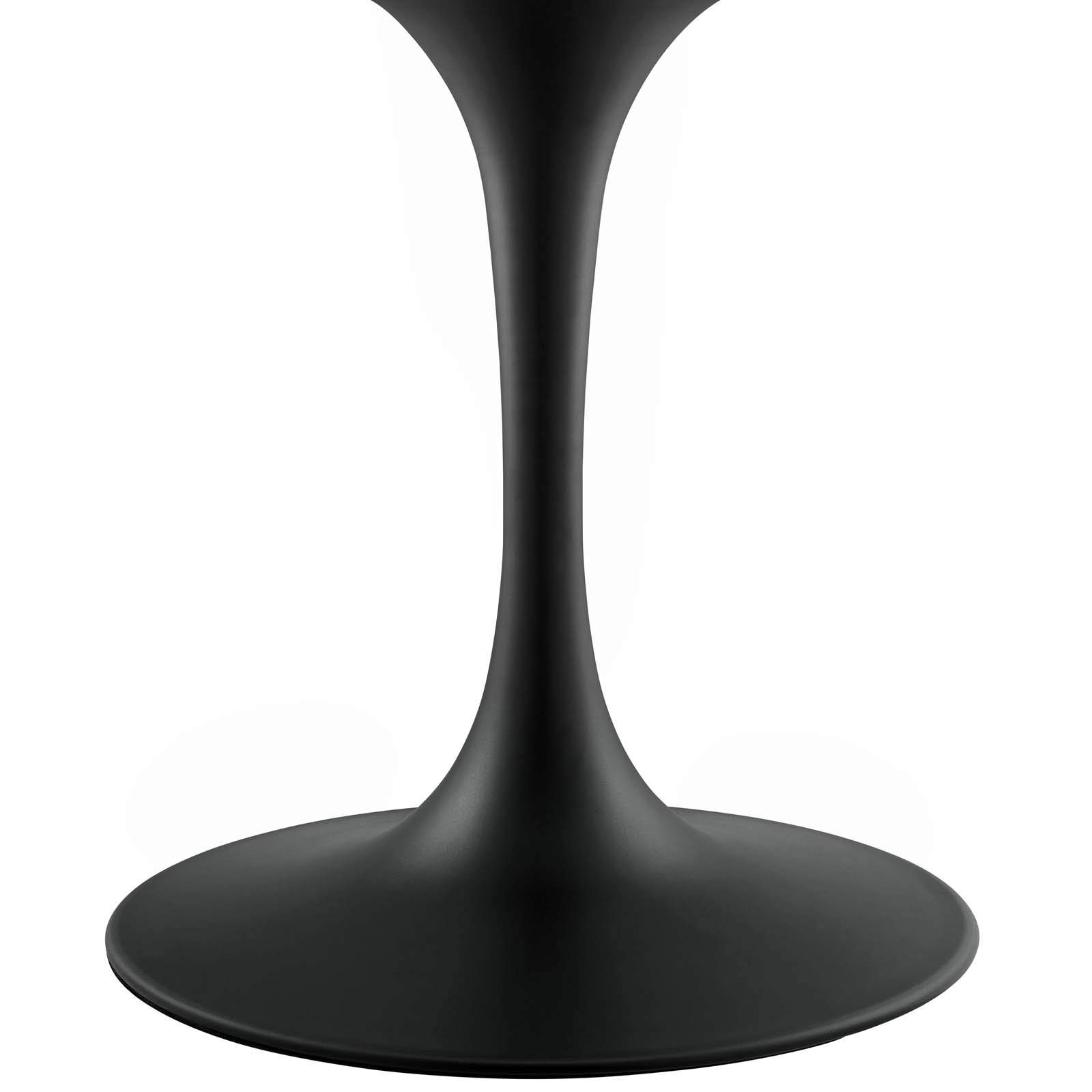 Modern Urban Designer Oval Dining Table - Wood & Aluminum - Black & White - Perfect for Contemporary Kitchen & Dining Room Decor