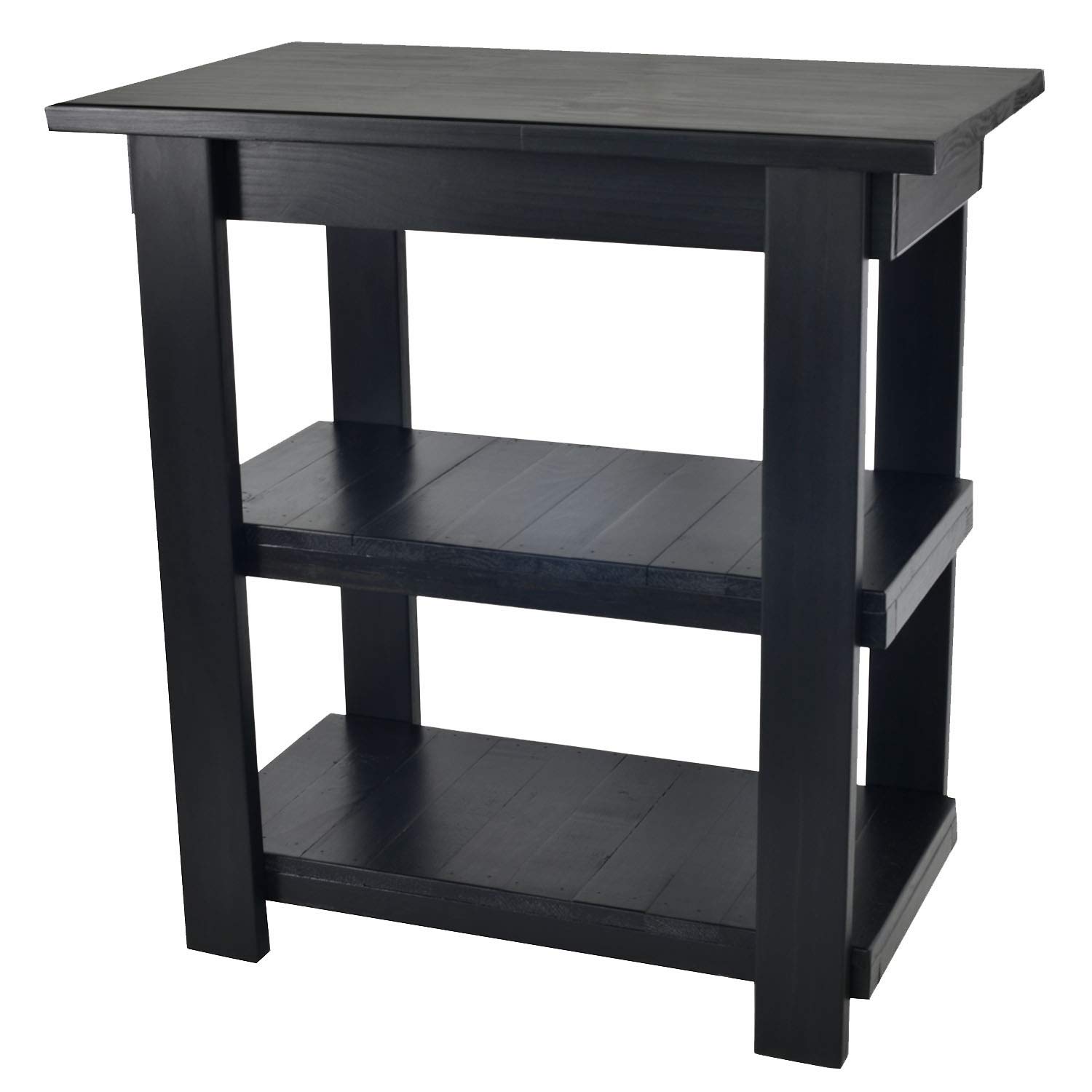 Premium 54-Inch Black Oxford Kitchen Island with Storage - Stylish & Functional Centerpiece for Small Kitchens, Dining Areas, and Home Bars