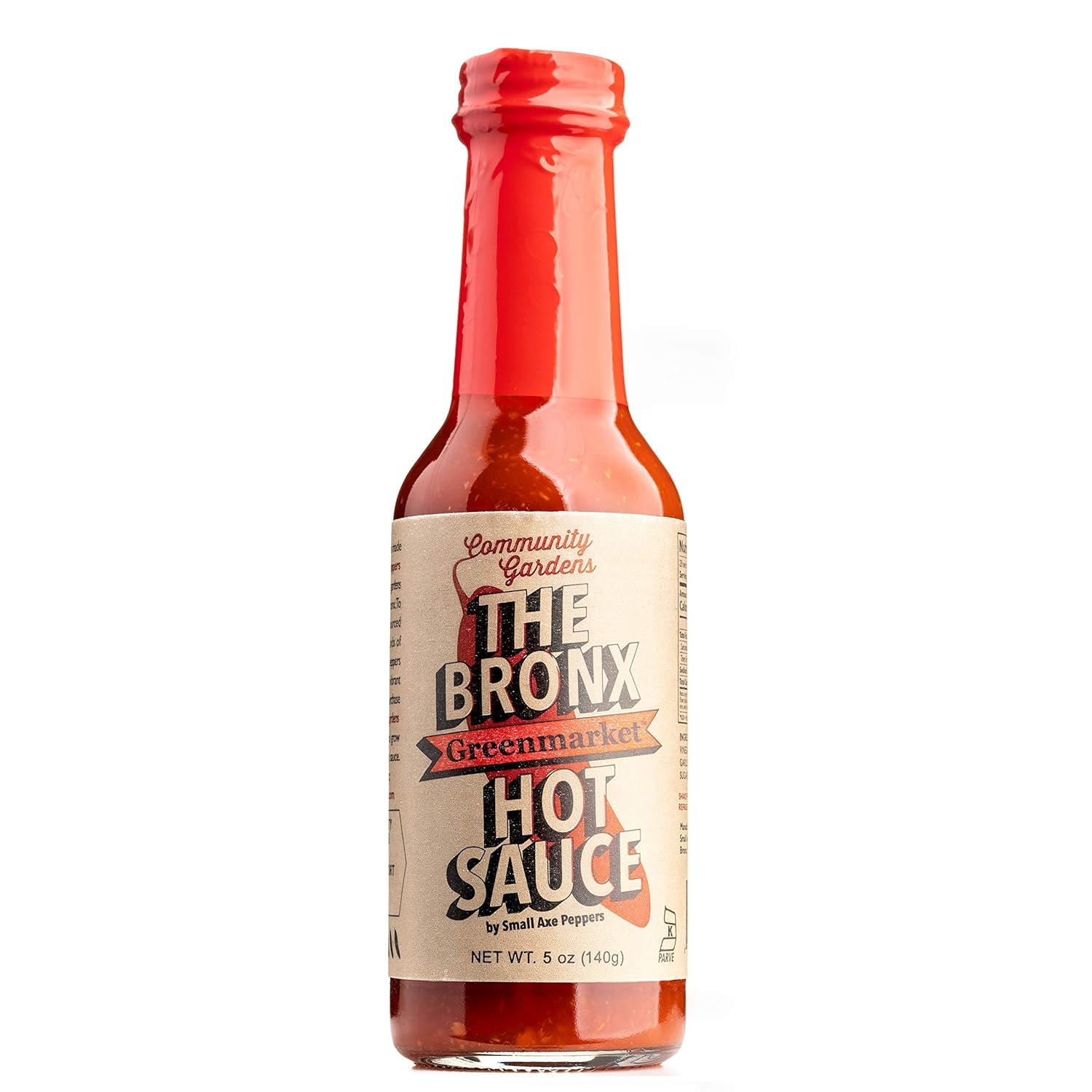 Small Axe Peppers The Bronx Red Hot Sauce - 5 oz Bottle | All Natural, Kosher, Non-GMO Ghost Pepper Hot Sauce | Featured on HOT ONES | Perfect for Wings, Tacos, Burgers & Spicy Food Lovers